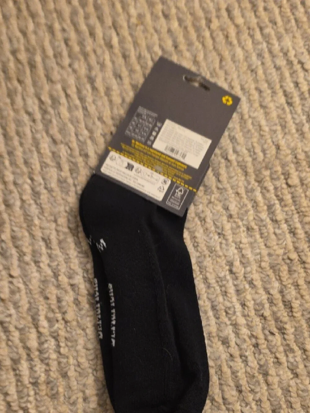 Dr. Martens Black Ankle Socks with Yellow Logo Accent